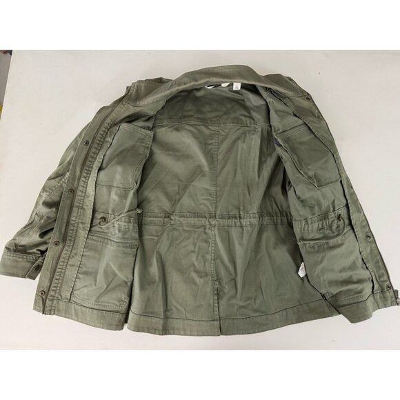 L.L. BEAN Women's Army Green Utility Anorak Jacket Sz L-Petite - Picture 6 of 8